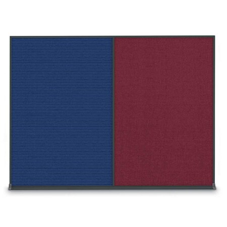 United Visual Products Double Door Radius Plus Corkboard, 48"X UV8003PLUS-GOLD-RUBBER